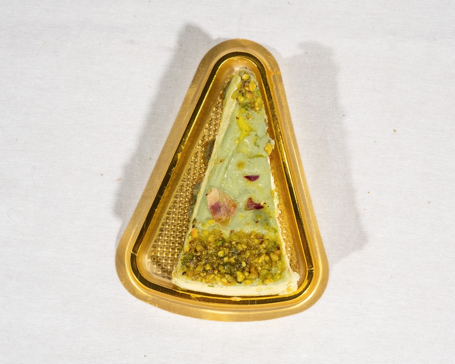 Pistachio cheesecake.