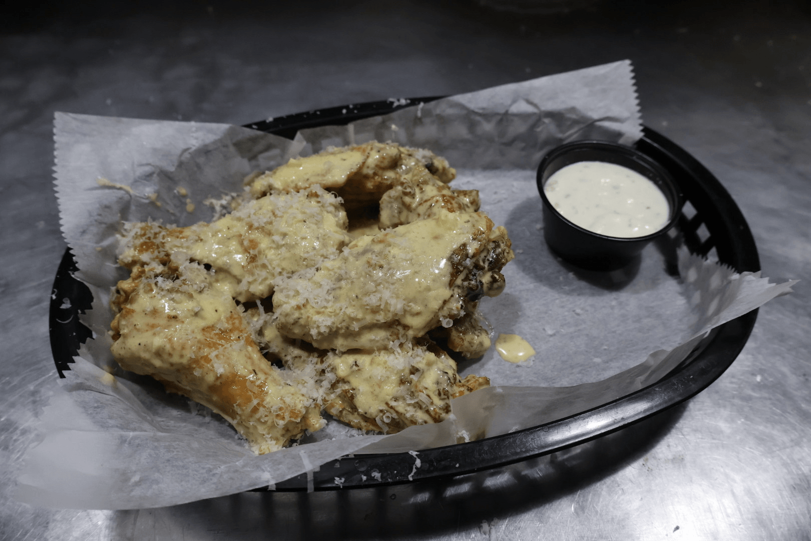 Garlic Parm Wings.