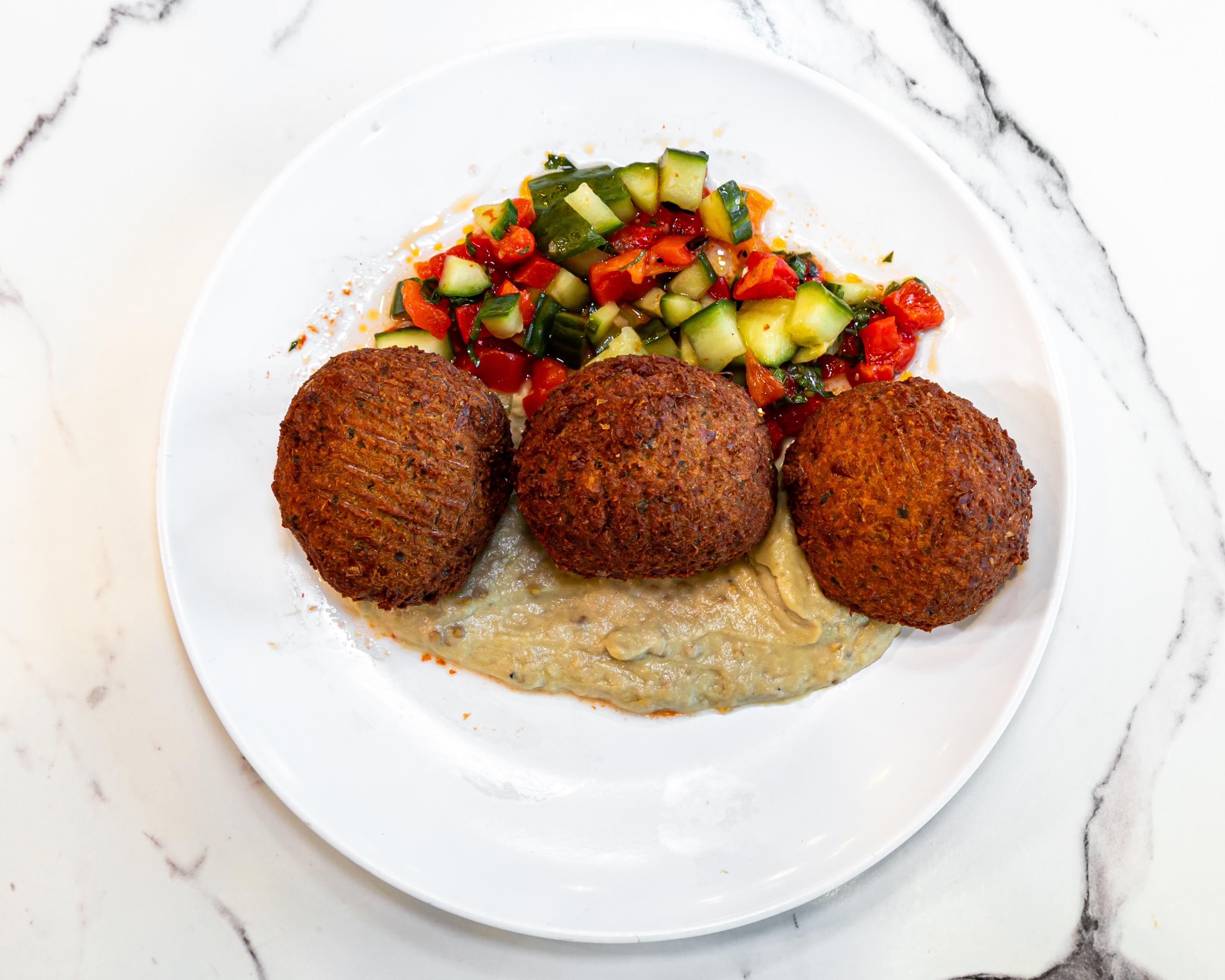 Chickpea and Fava Bean Falafel.