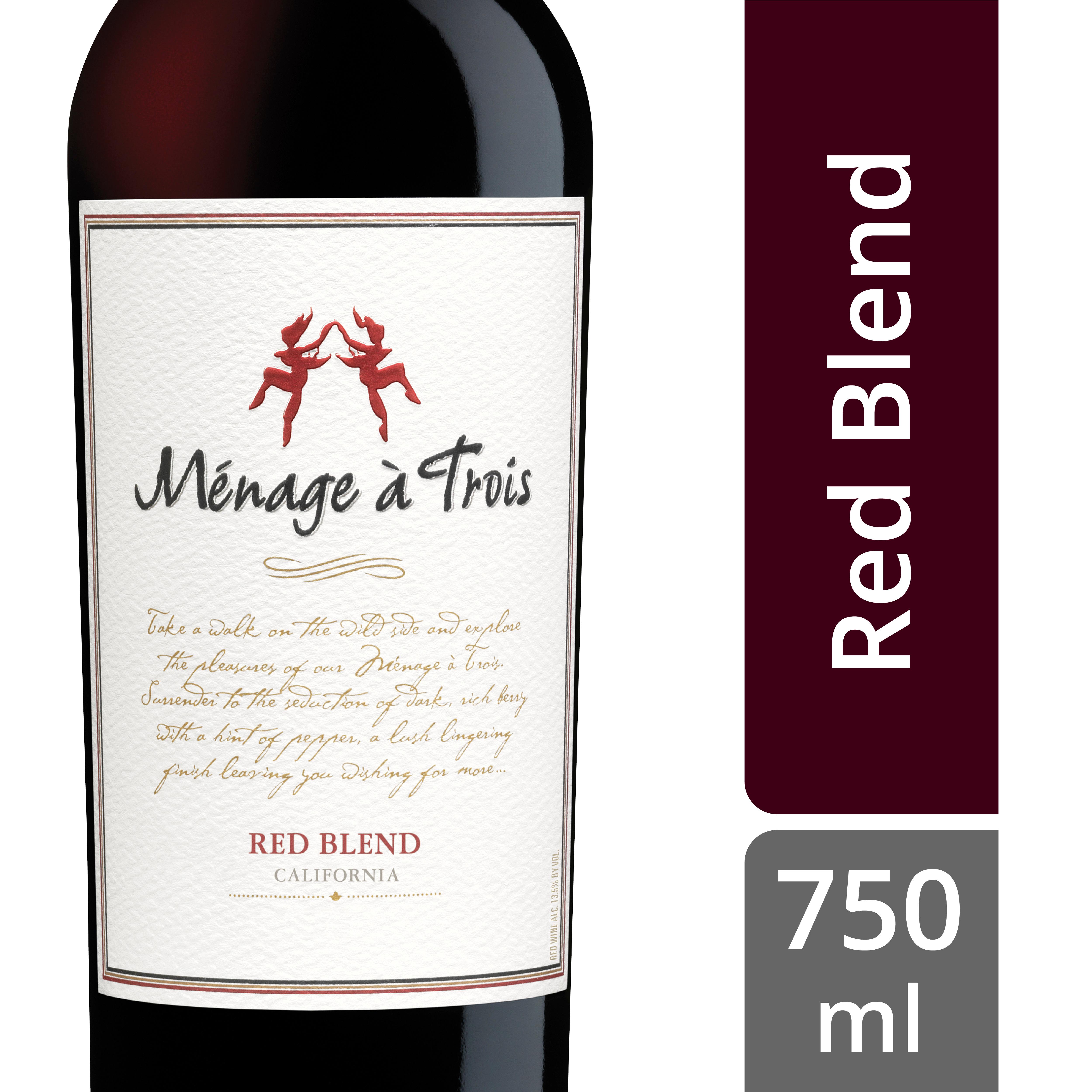Menage a Trois California Red Blend Red Wine - 750.0 ML.
