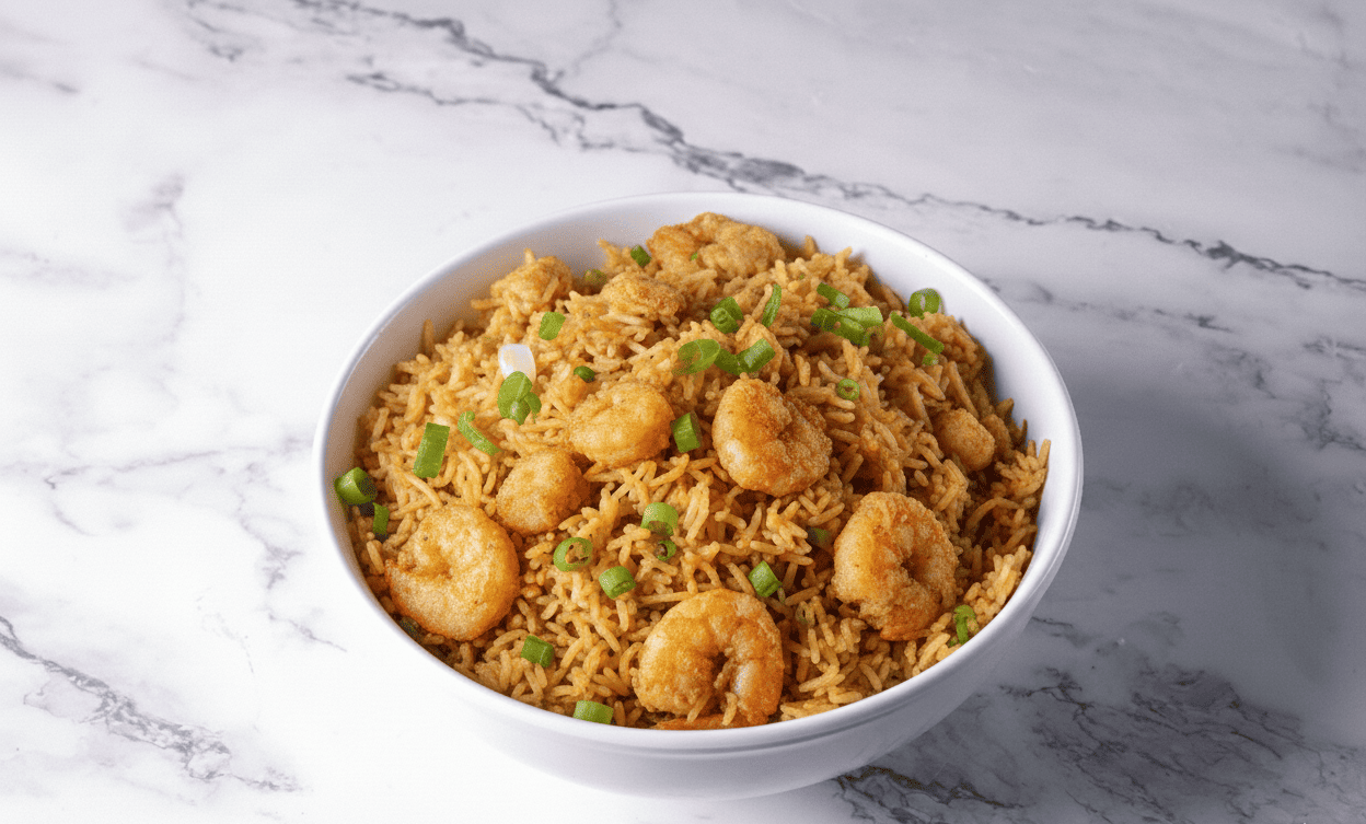 SHRIMP FRIED RICE.