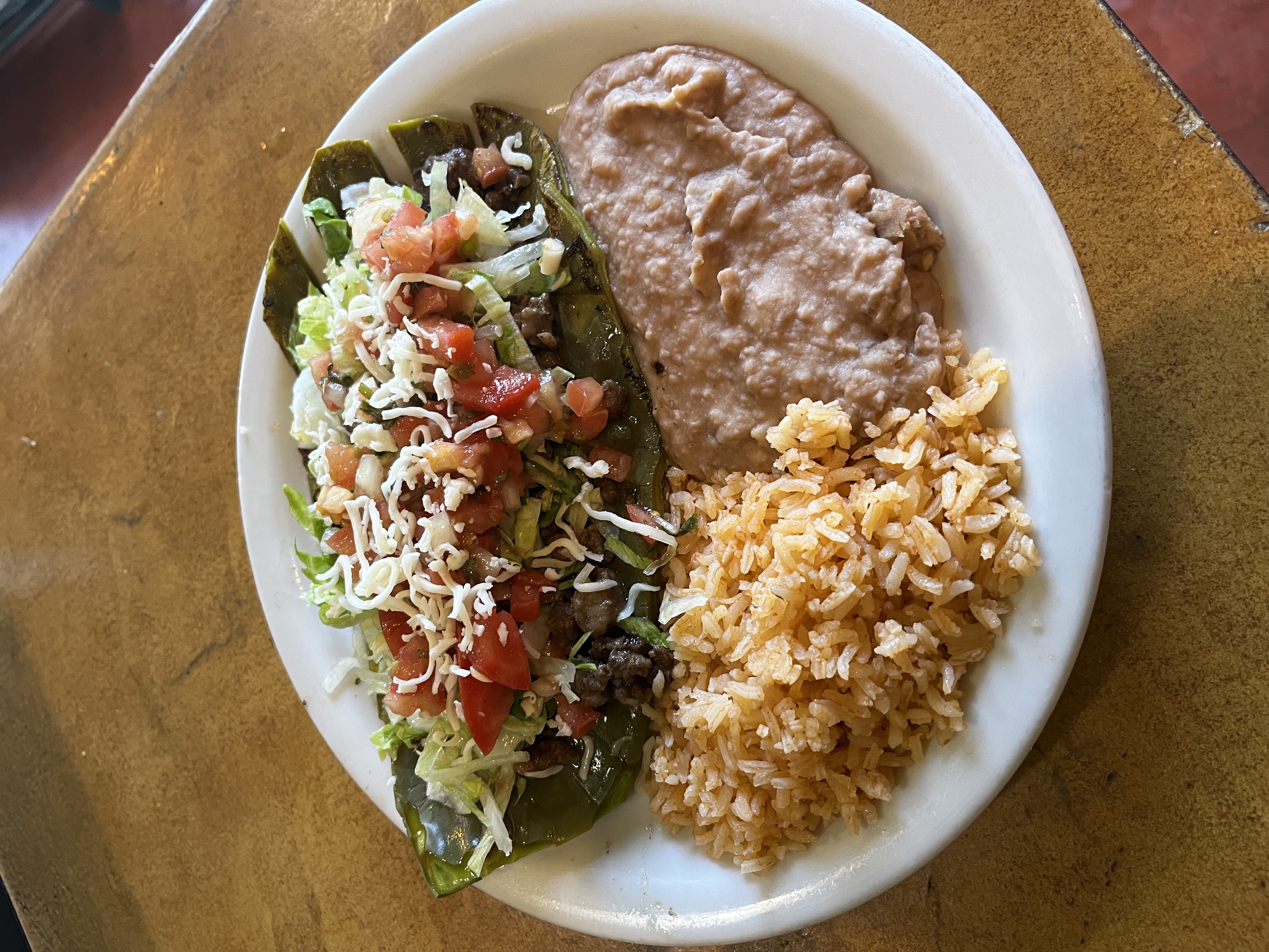 Cheese Chili Relleno Plate.