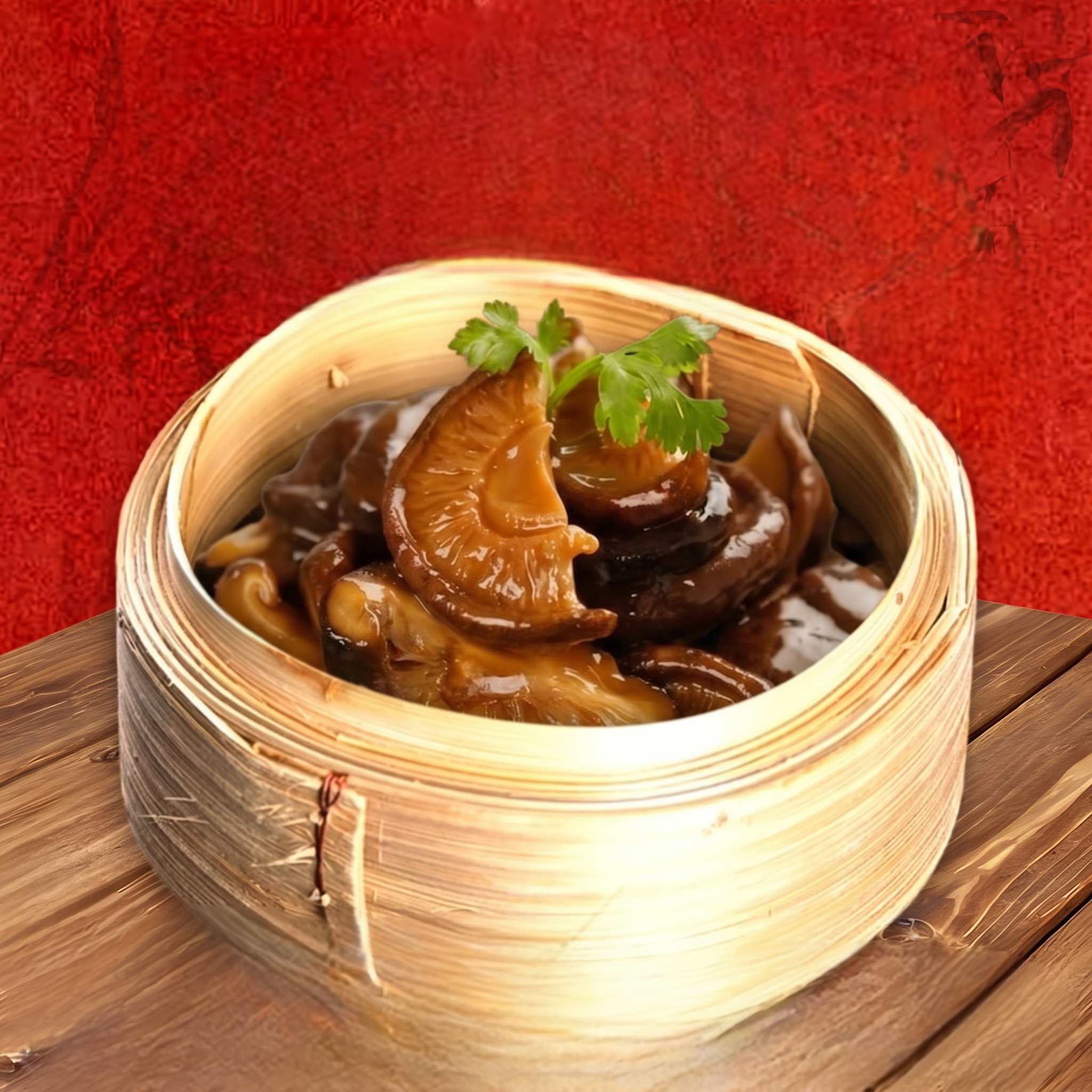 A11. 百花釀冬菇/Stuffed Mushrooms with Shrimp and Pork Dim Sum.