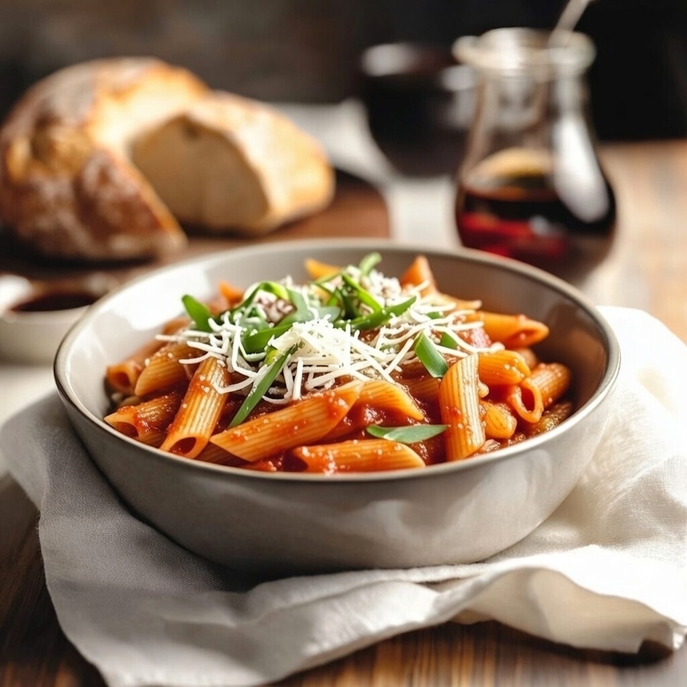 GF Penne Marinara (Gluten Free Penne Pasta, Homemade Tomato Sauce).