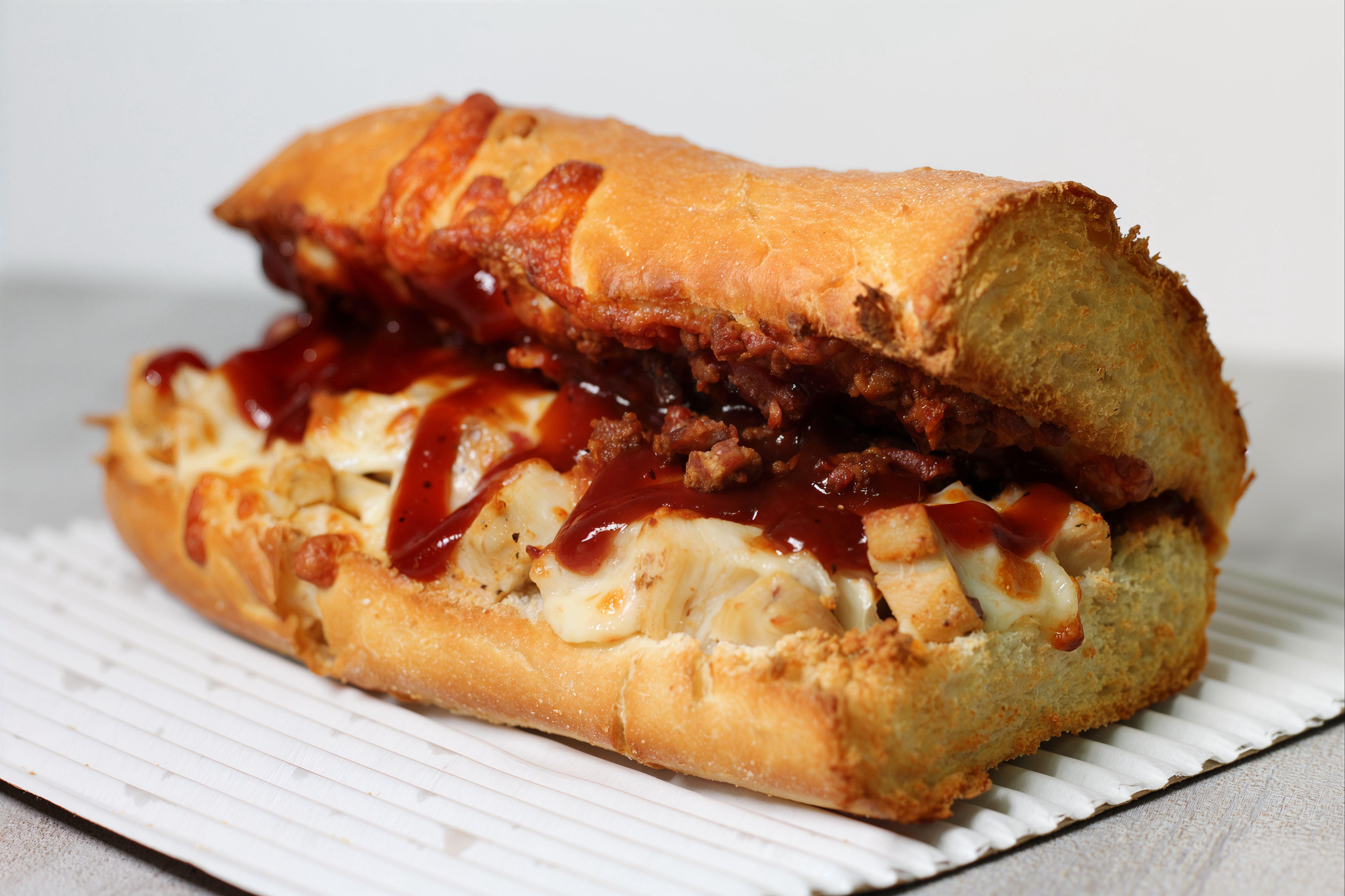 12” BBQ Chicken Sub.