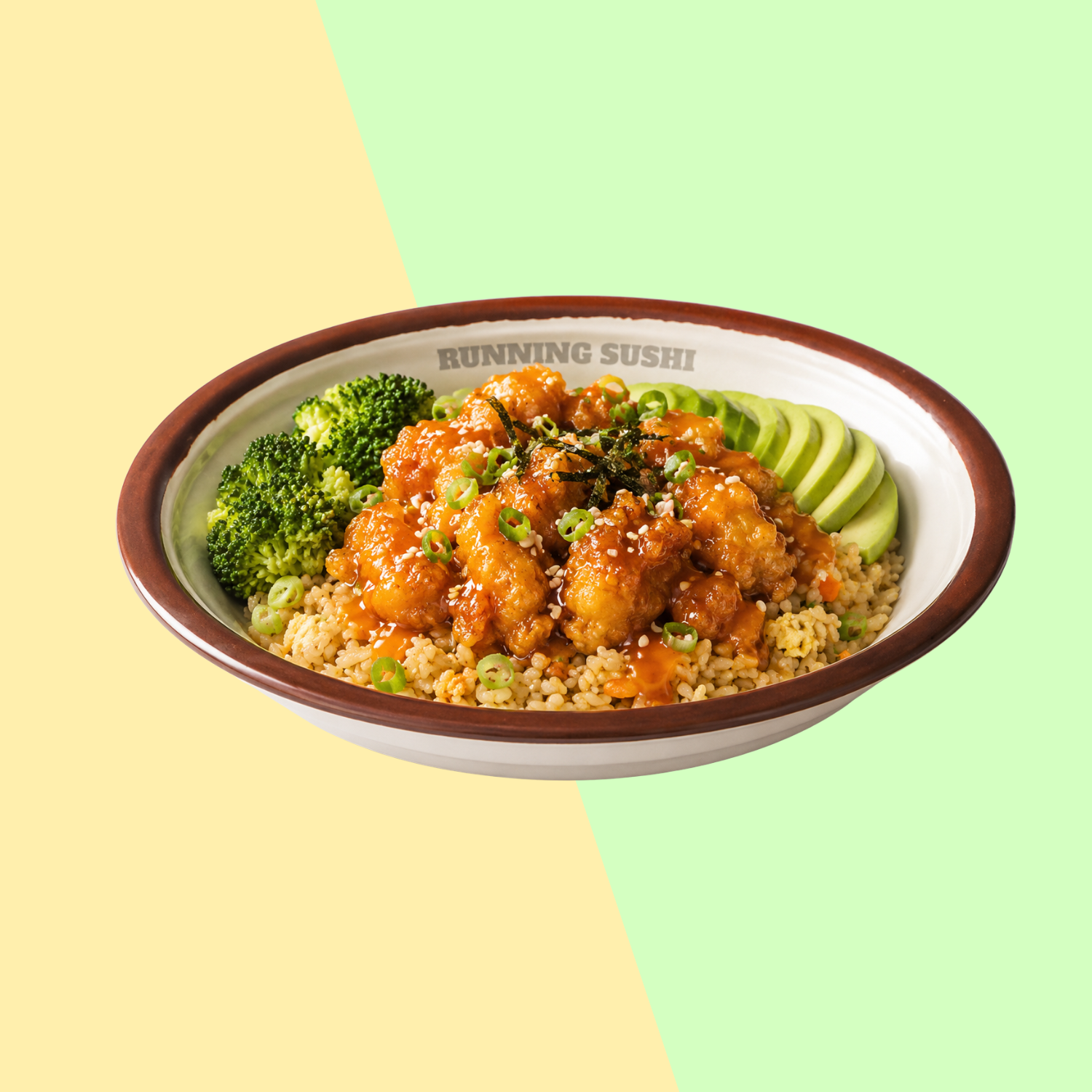 Running Orange Chicken Rice Bowl.