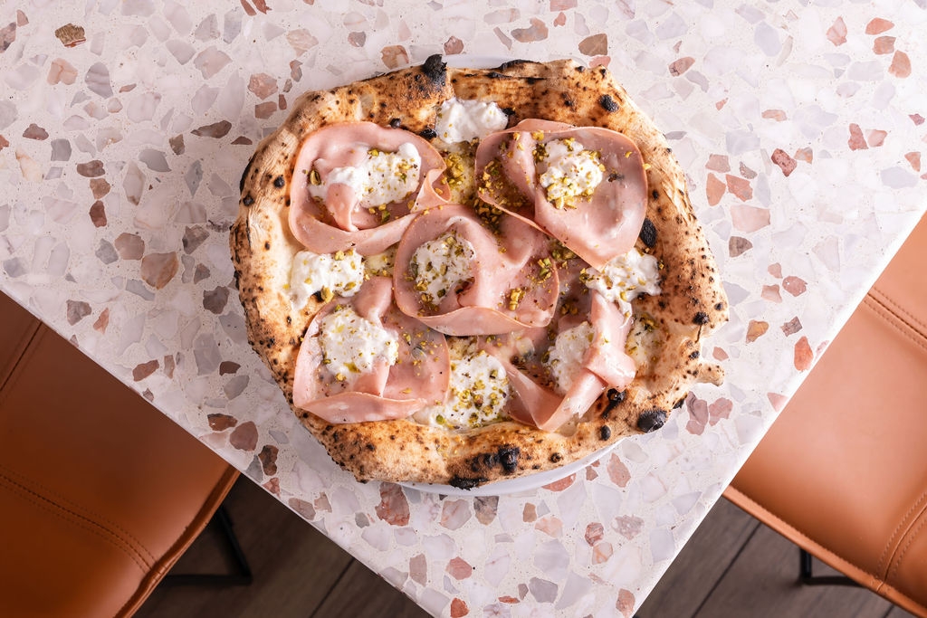 Mortadella Pizza.
