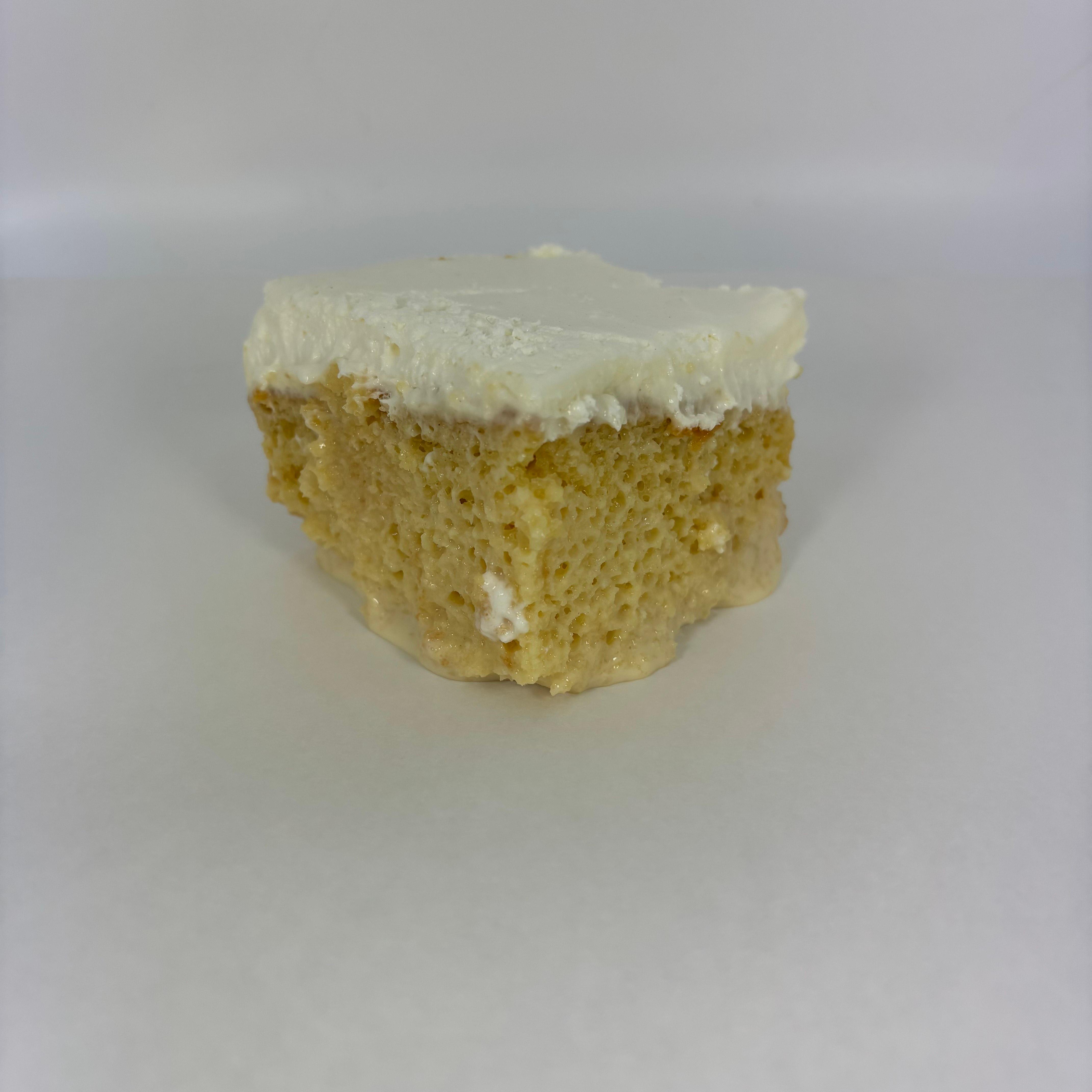 Tres Leche Cake Slice.