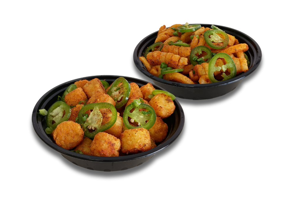 Fire Style Tots or Curly Fries.