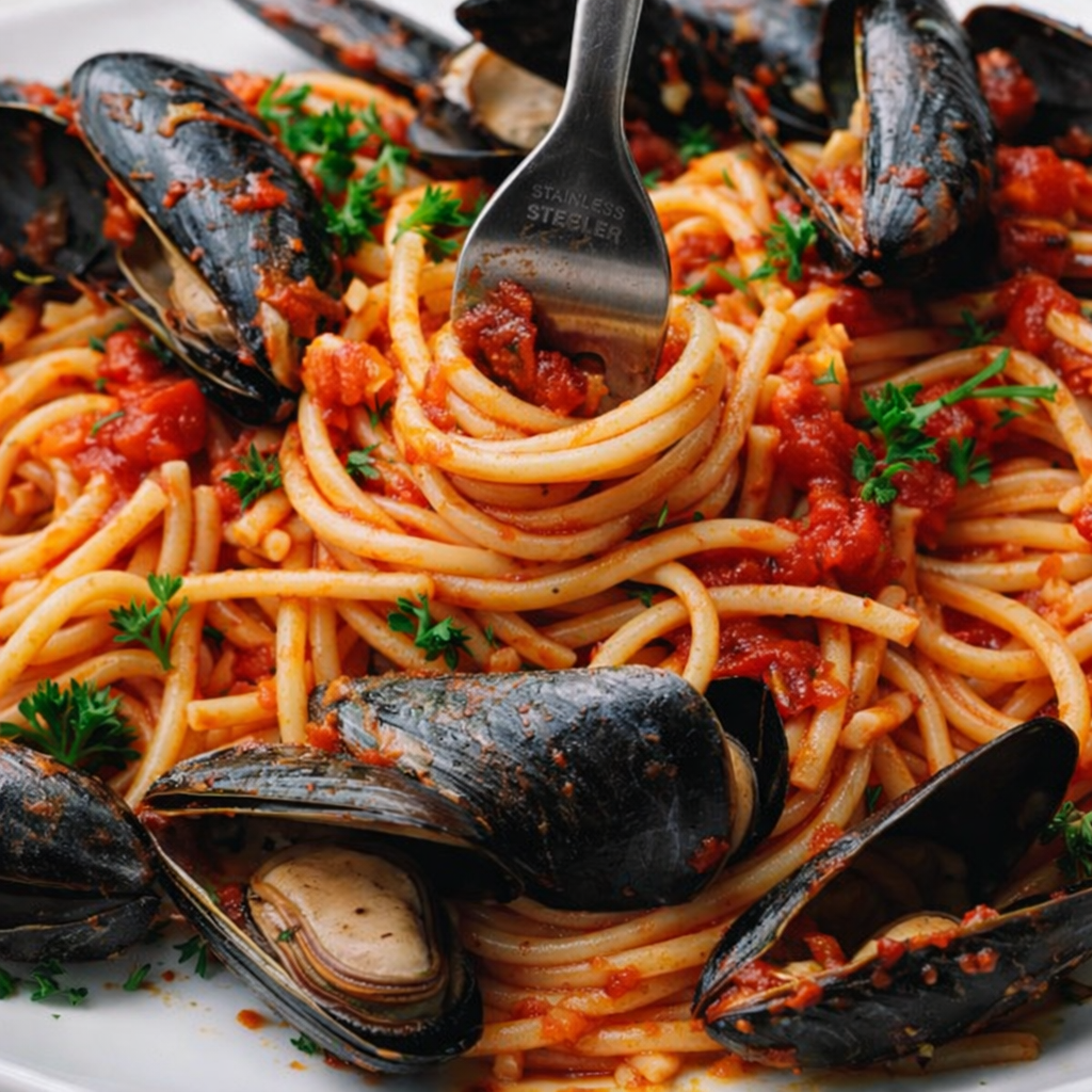 Spaghetti and Mussels.