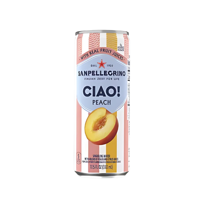 San pellegrino peach sparkling water.