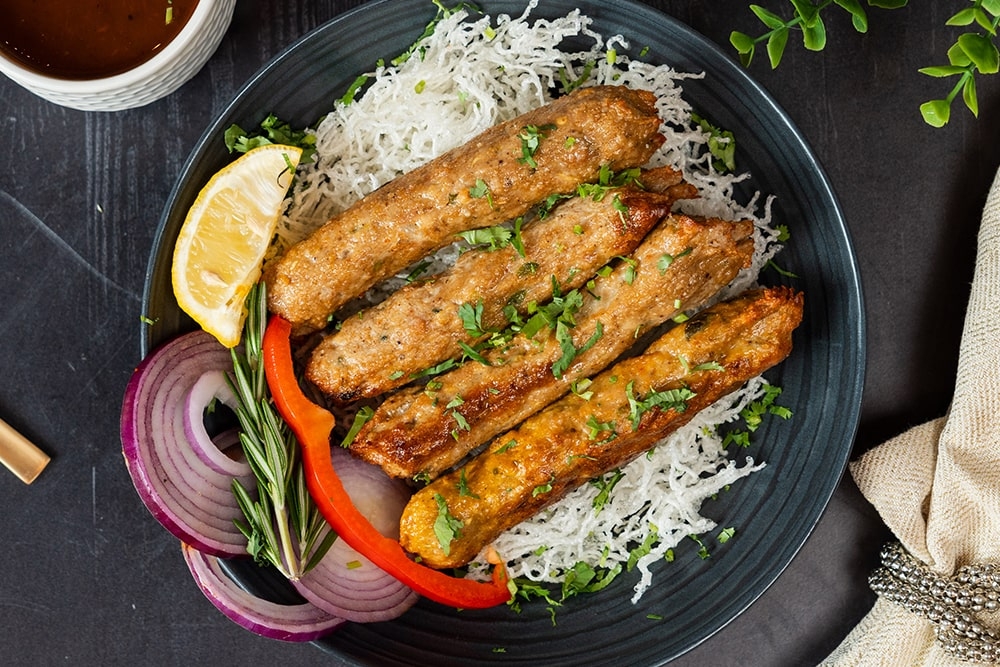 Chicken Seekh Kabab.
