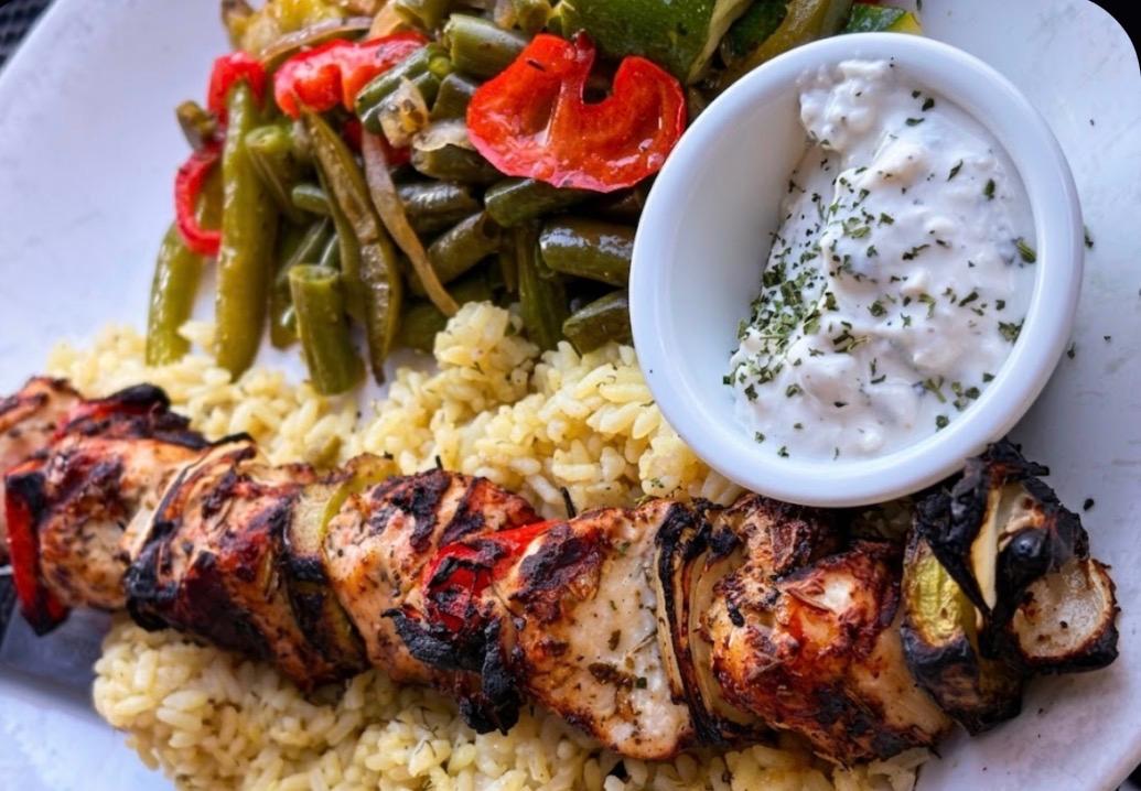 Charbroiled Chicken Kebob.