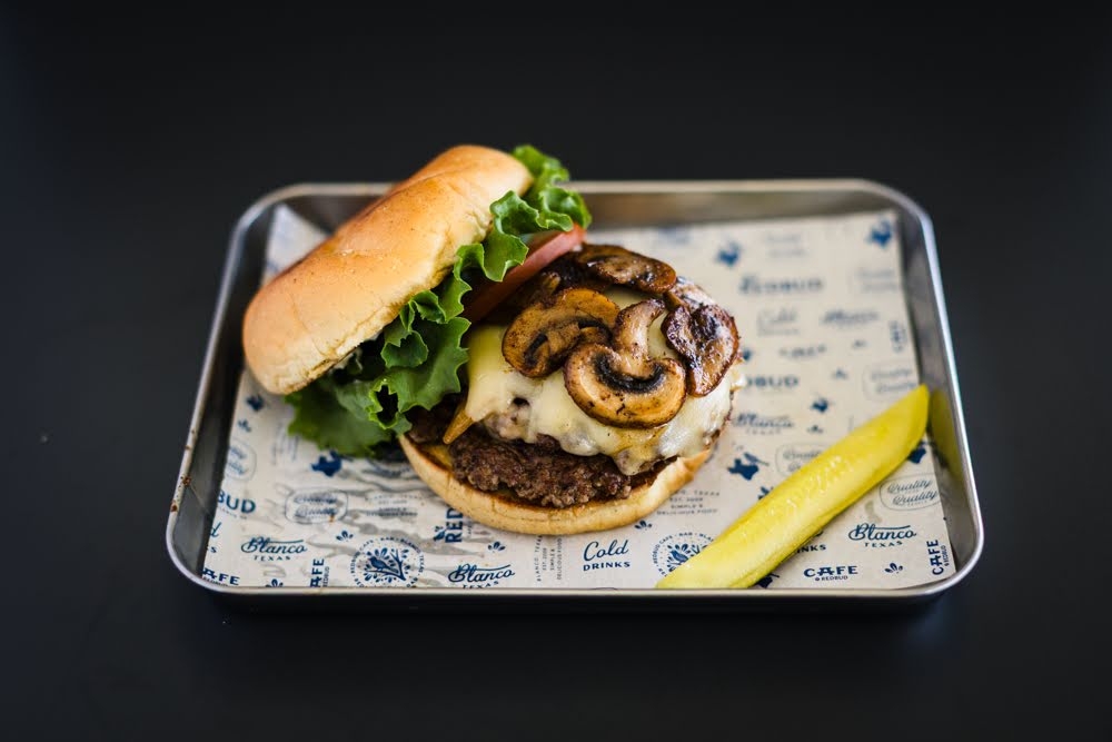 Mushroom Swiss Burger.