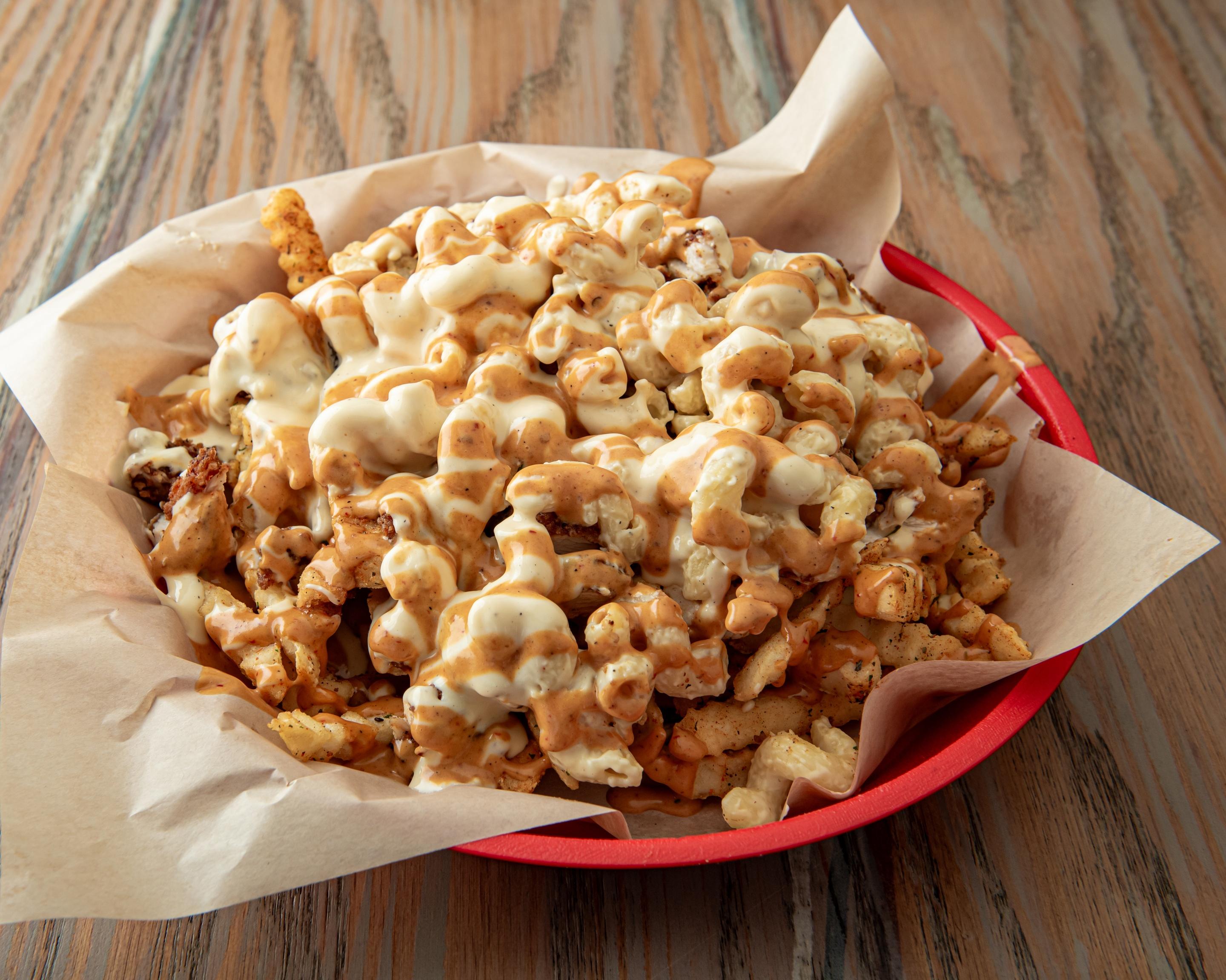 Rooster Sloppy Fries.
