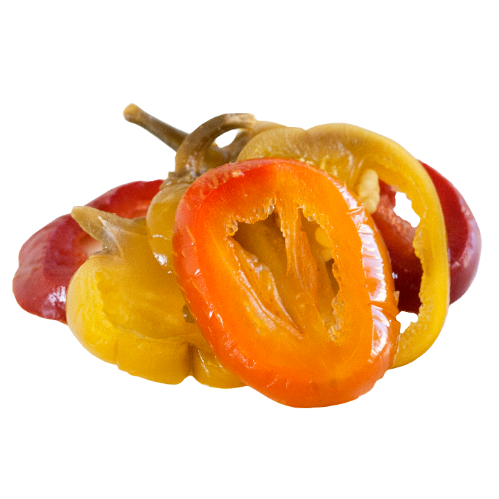 Spicy Cherry Peppers.