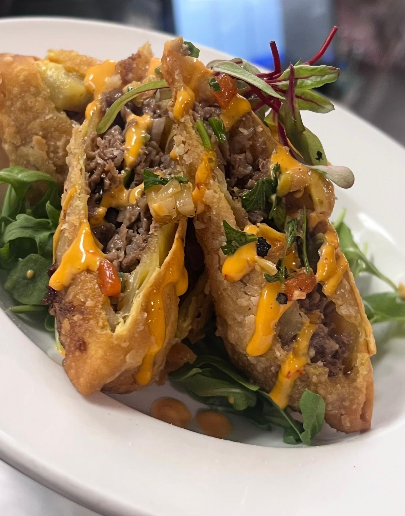Cheesesteak Eggrolls.