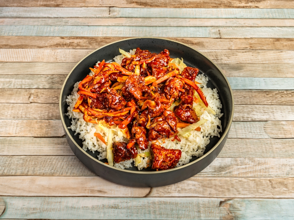 Spicy Chicken Rice Bowl.
