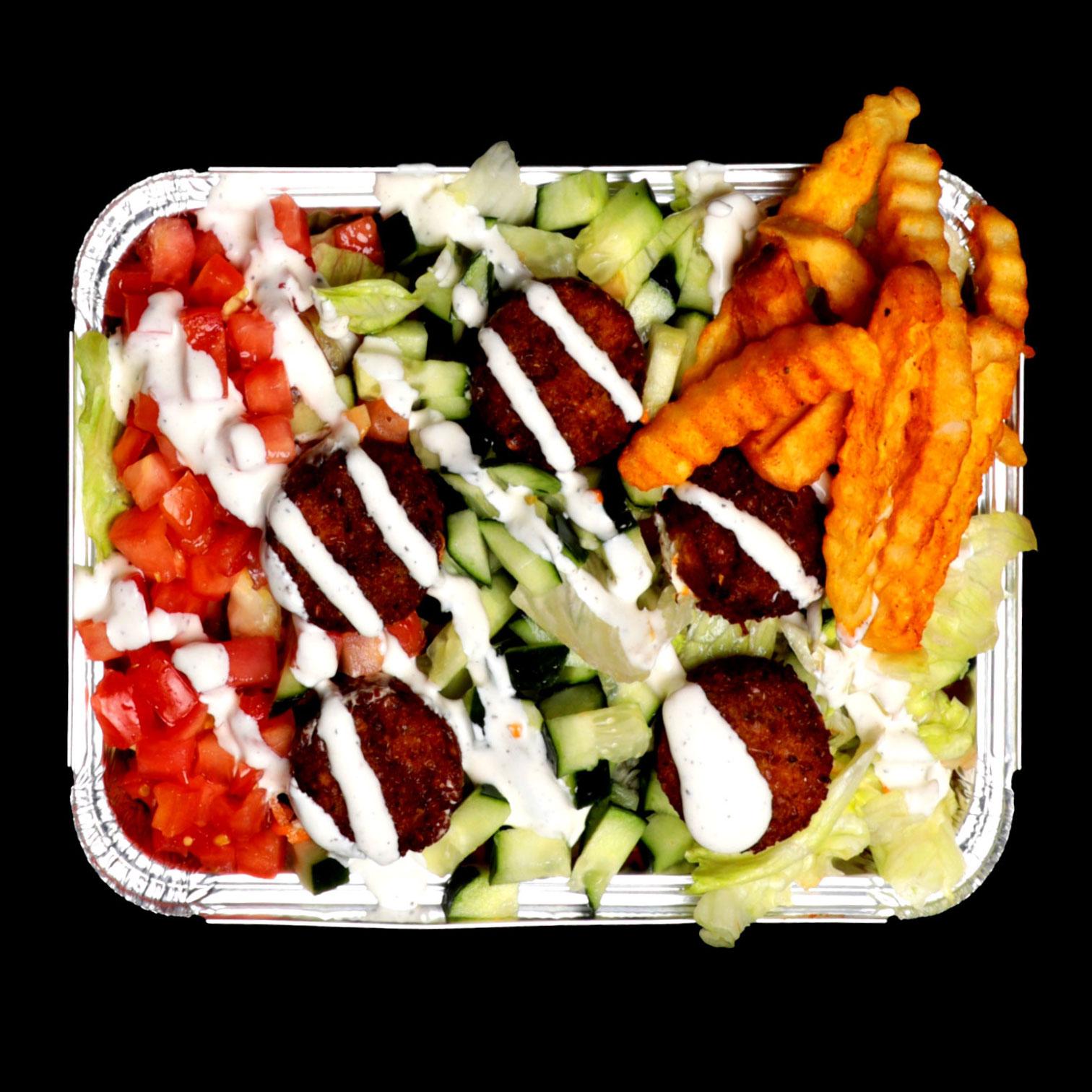 Falafel over Salad Platter.