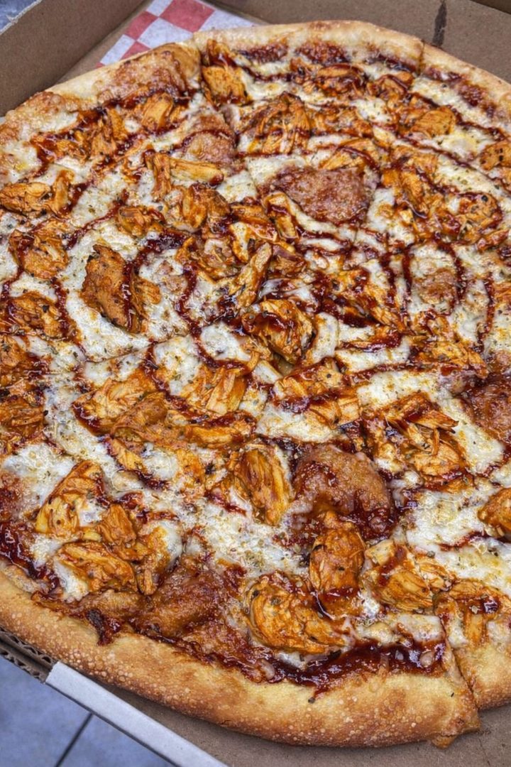 Small BBQ Chicken Pizza.