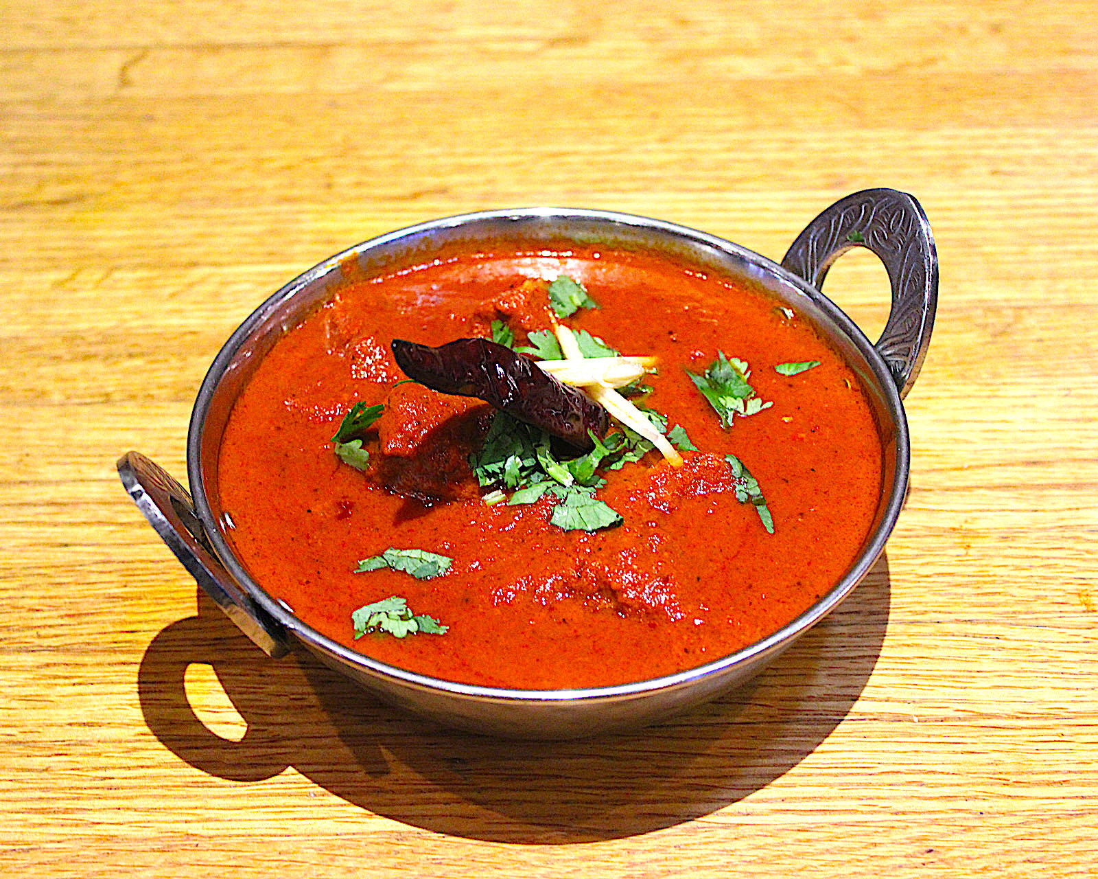 Lamb Vindaloo. Spicy.