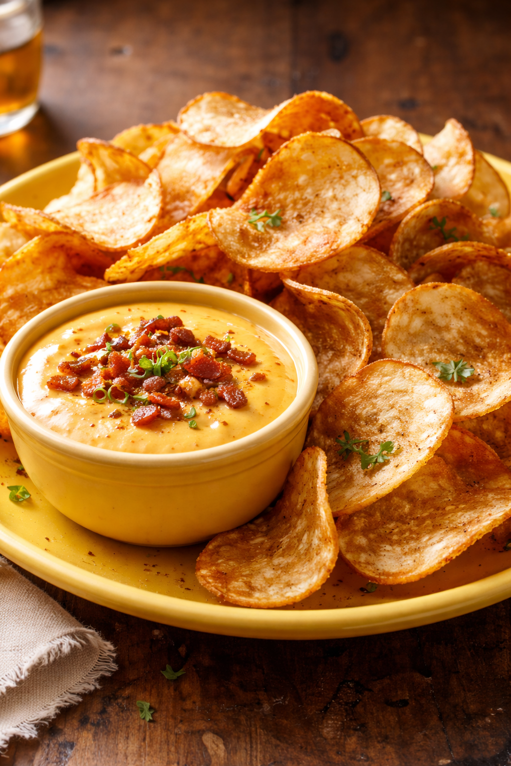 House Made Chips and Beer Cheese.