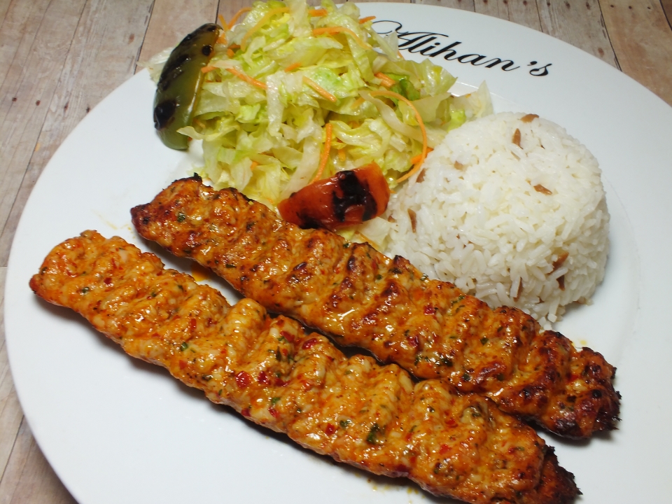 Chicken Adana Kebab.
