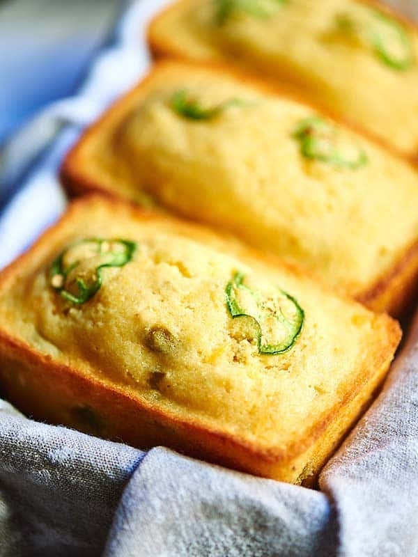 HOUSE-BAKED JALAPEÑO CORN BREAD.