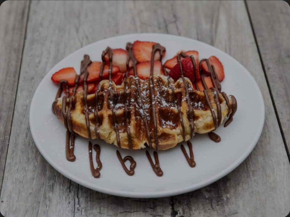 Nutella Strawberry Croffle.
