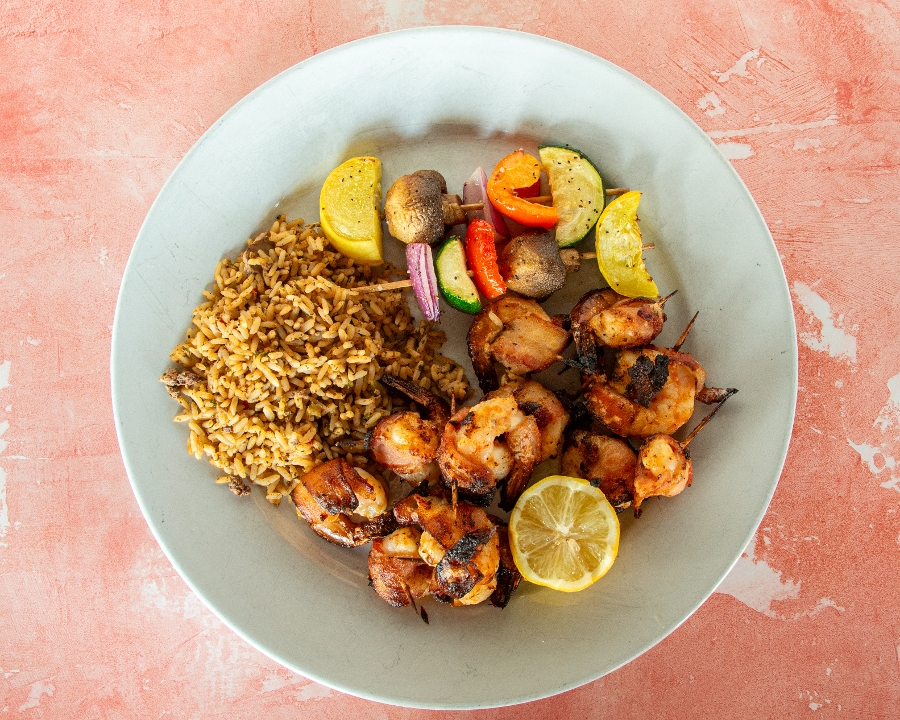 Bacon Wrapped Shrimp.