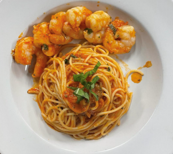 Spaghetti Con Gamberi.