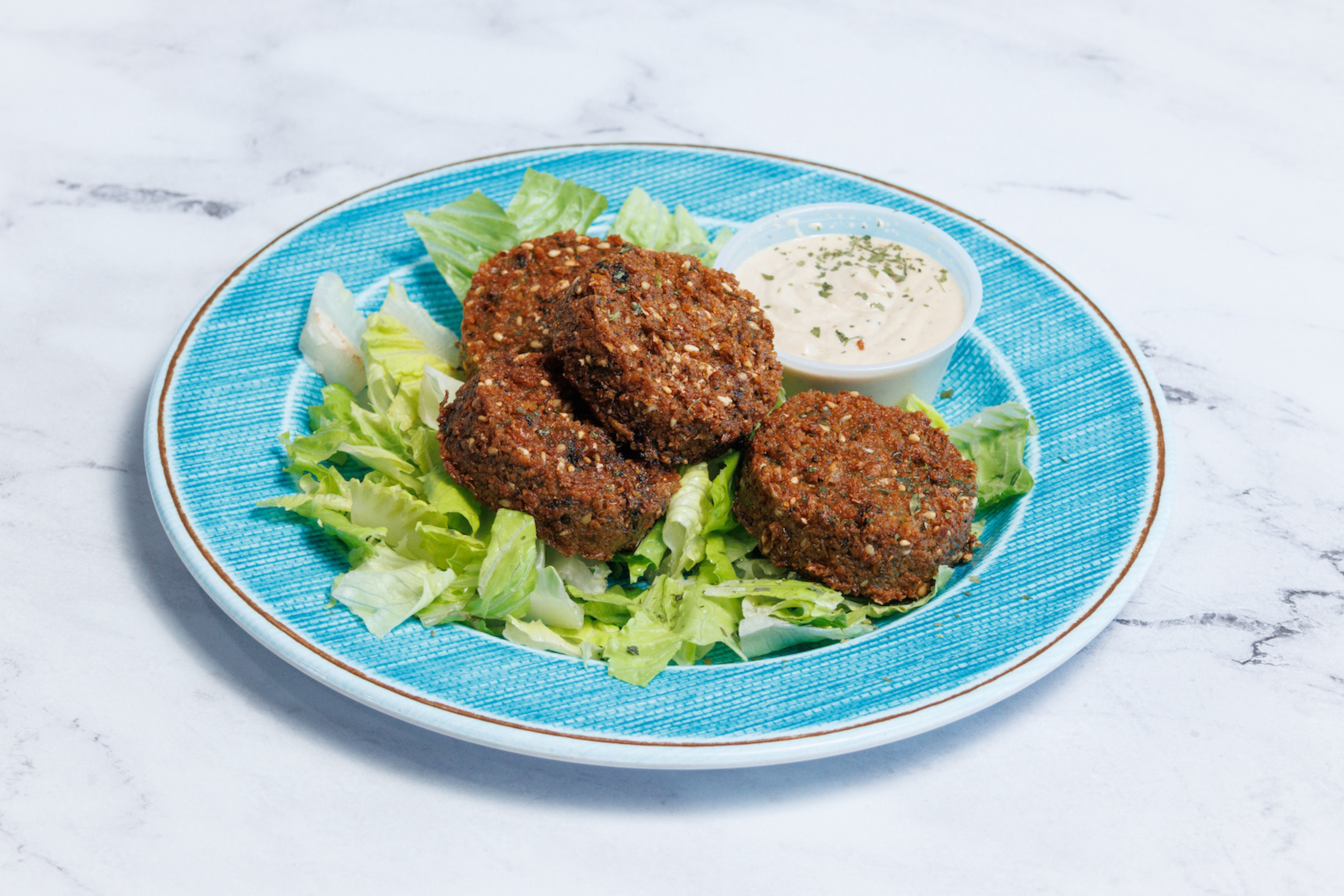 FALAFAL W/ TAHINI SAUCE.