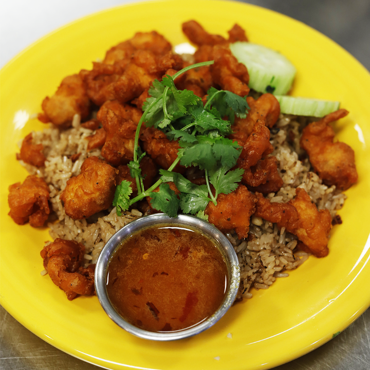 Crispy Ch Over Rice.