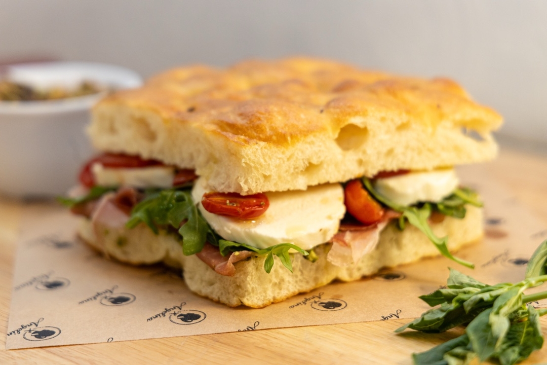 Prosciutto Focaccia Sandwich.