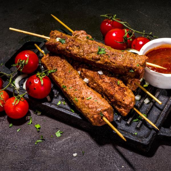 Jafrani Seekh Kabab (Lamb).