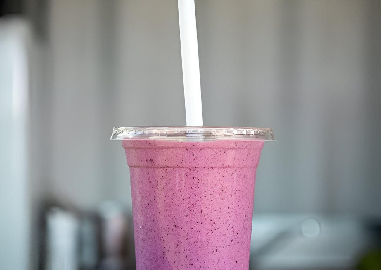 Blueberry banana smoothie.