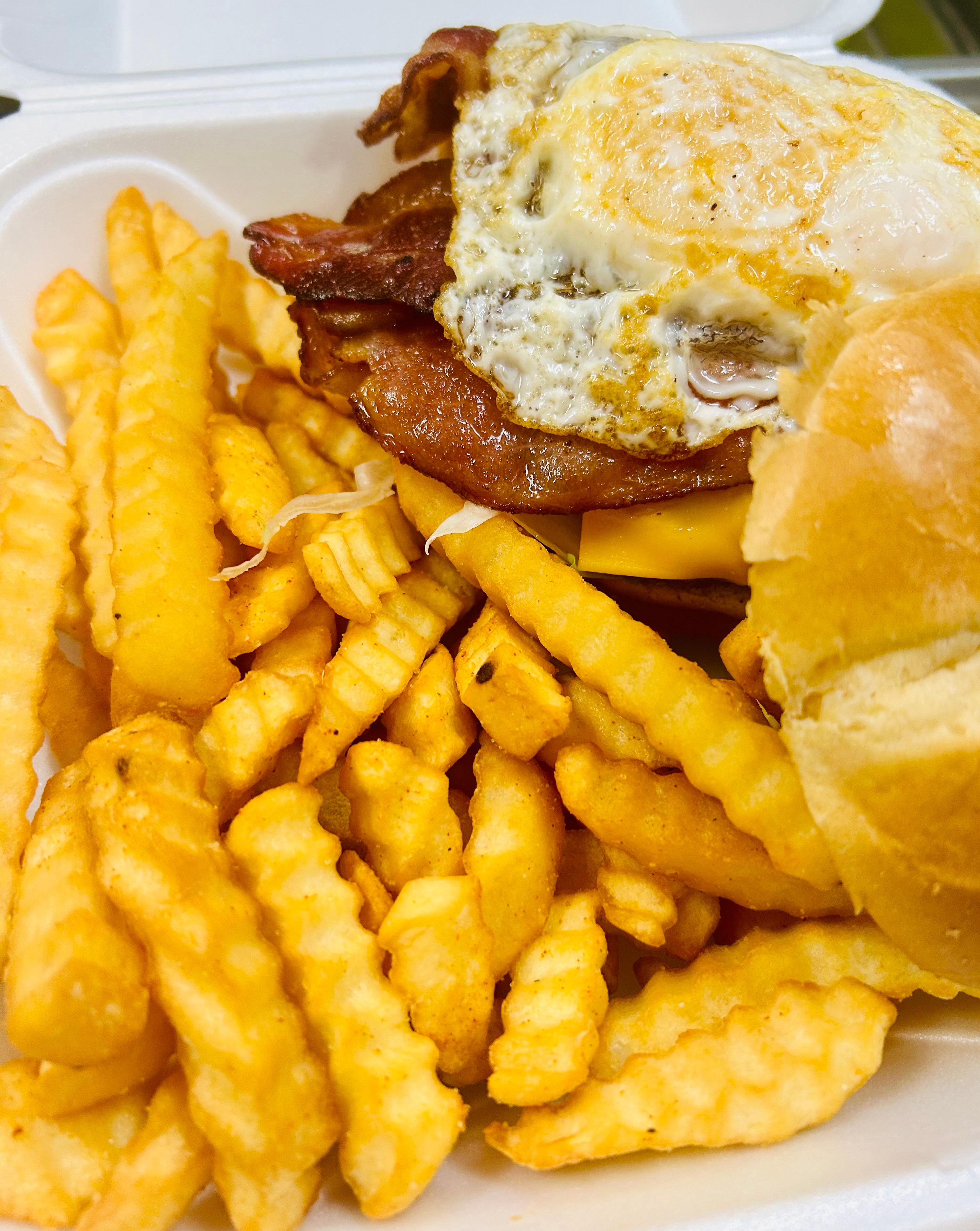Bacon, Egg, & Cheese Burger.