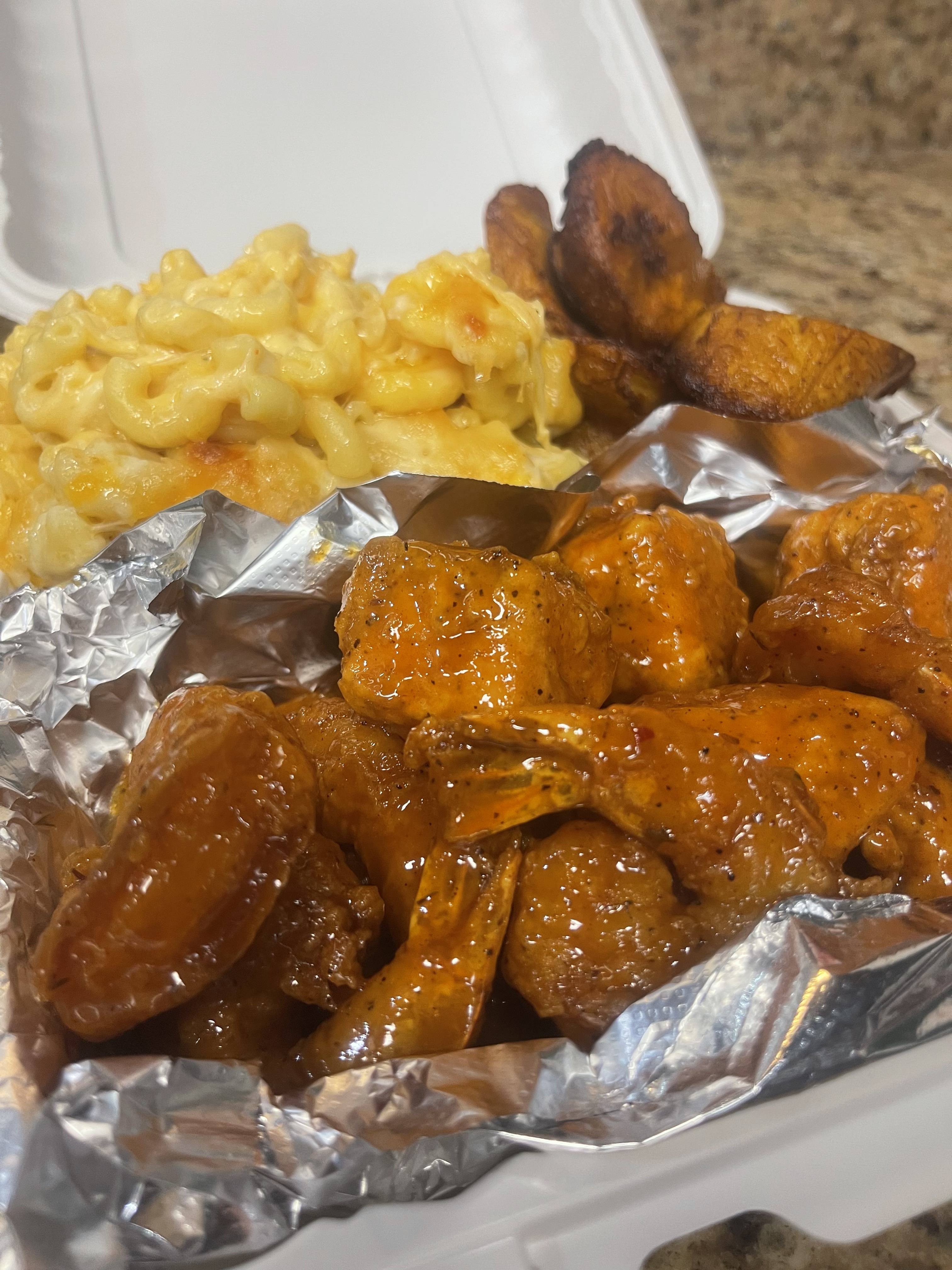 Bang Bang Salmon Bites & Shrimp Platter.