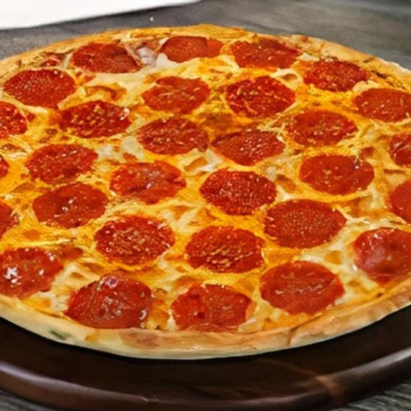 Deep Pan Plant-Based Pepperoni Pizza.