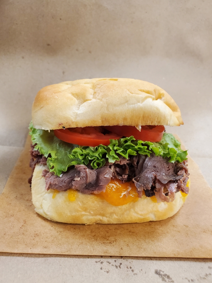 Roast Beef & Cheese Sandwich.