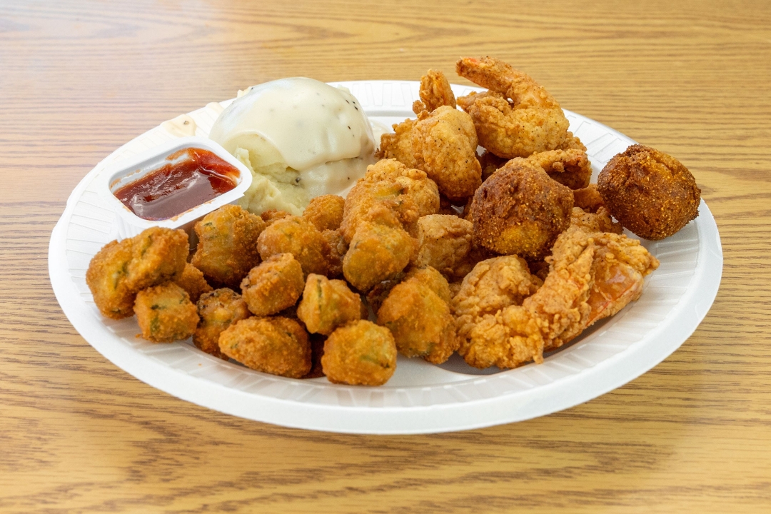 10 Hand Breaded Shrimp.