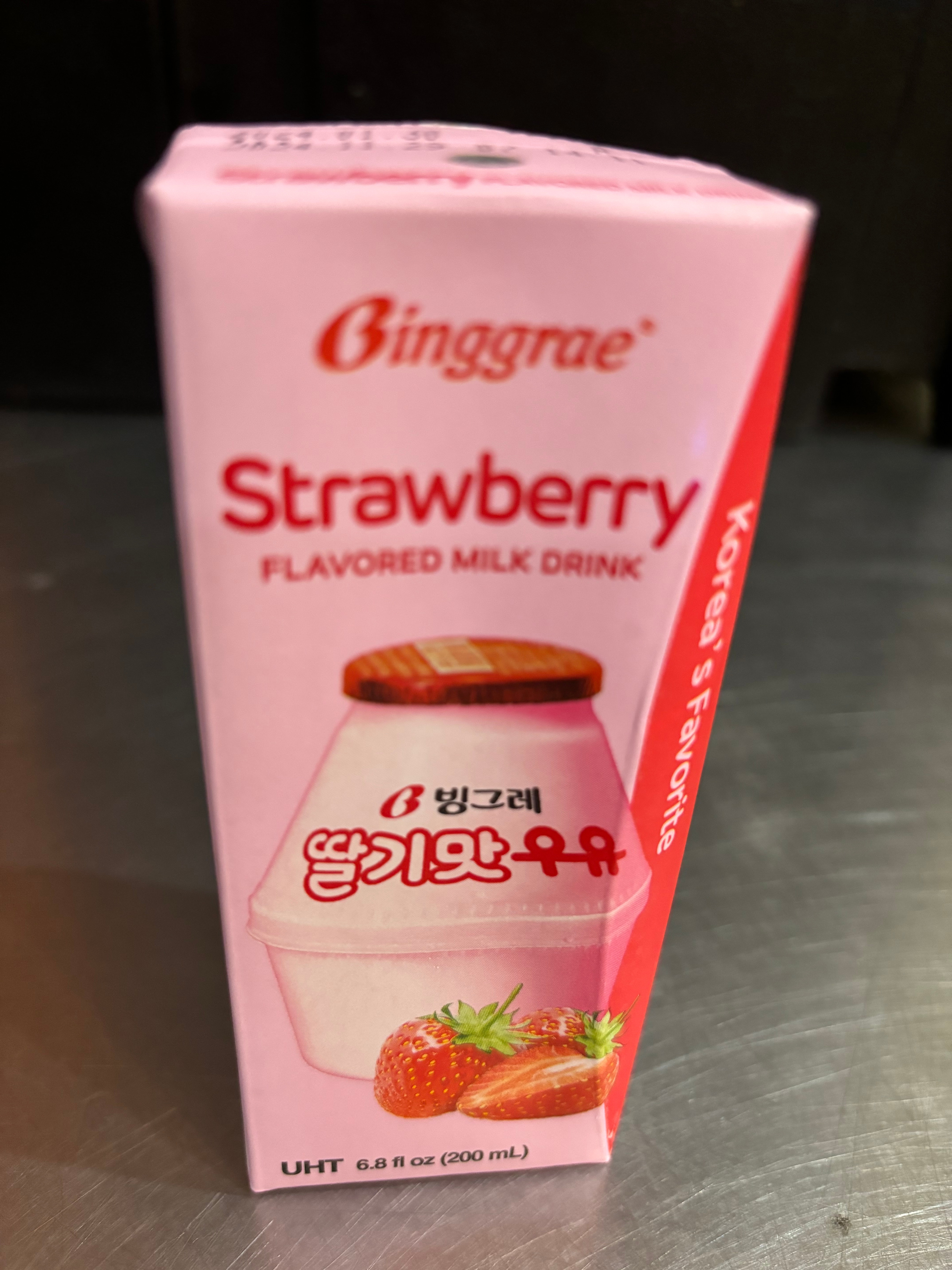 Strawberry milk.
