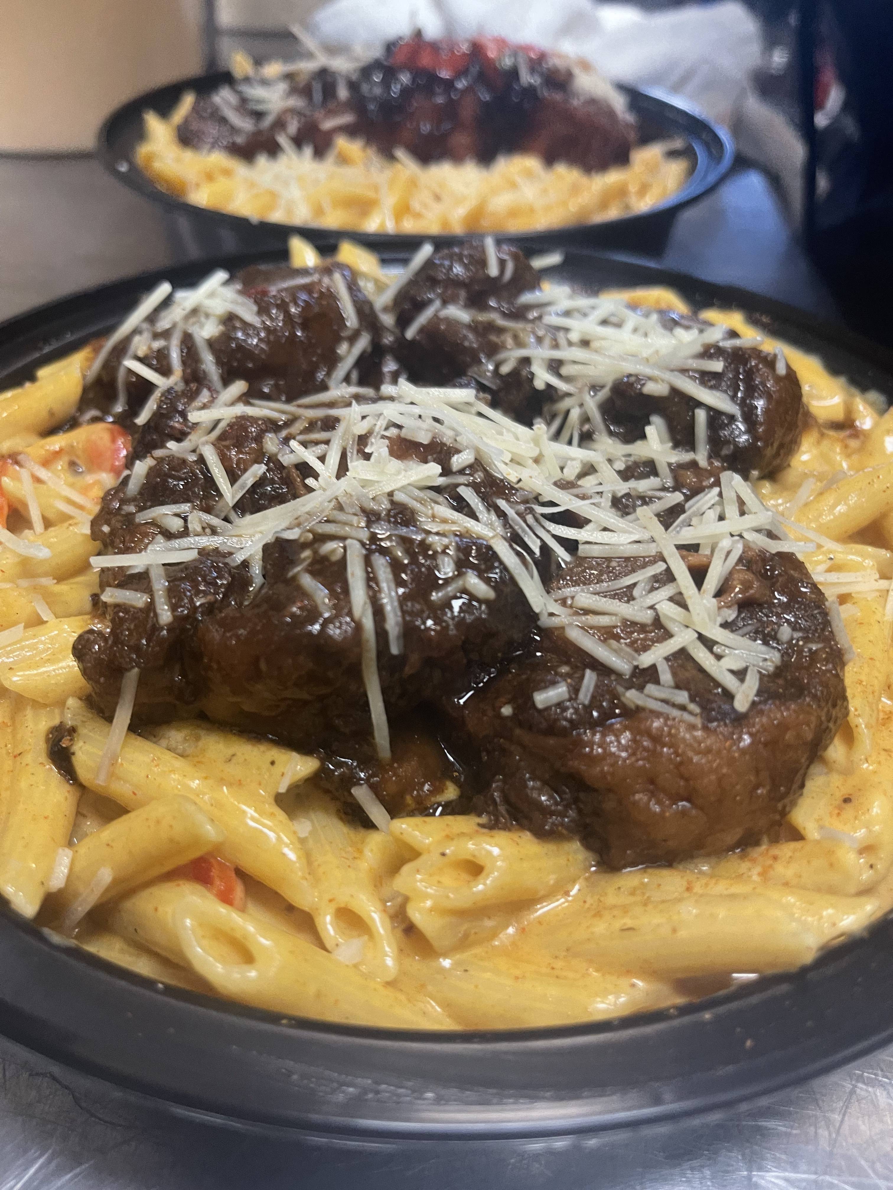 Oxtail rasta pasta.