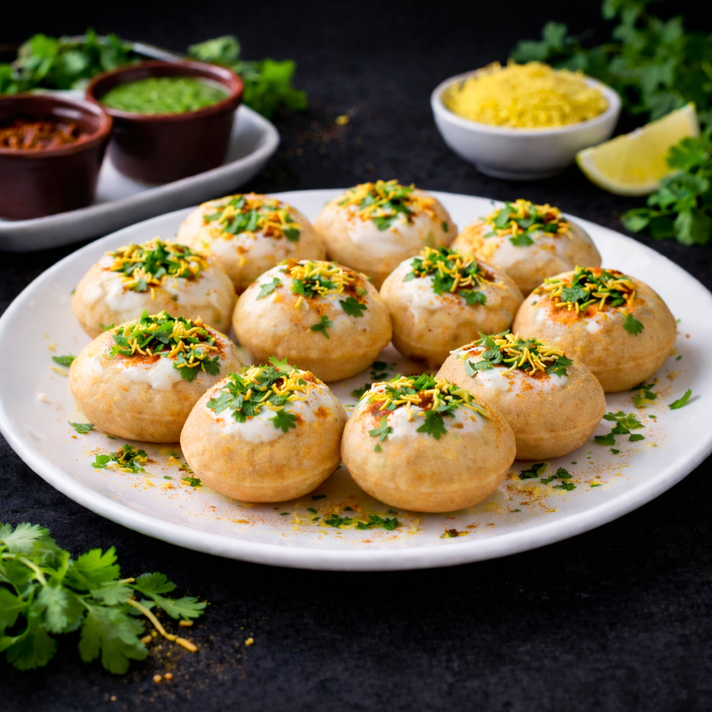 Dahi Puri (10 pcs).