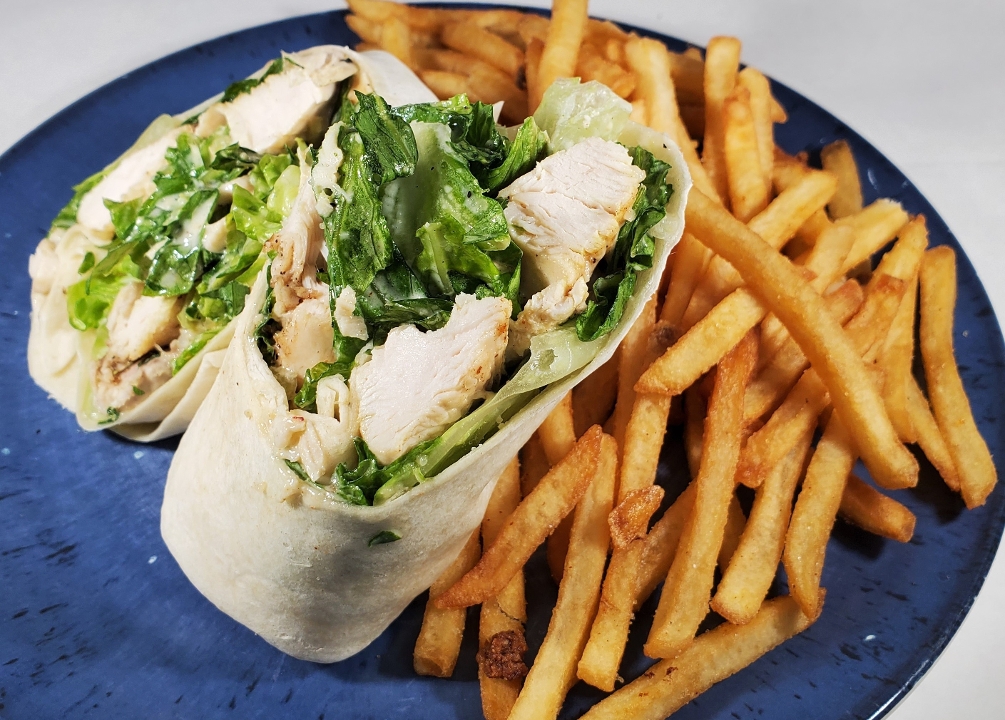 CHICKEN CAESAR WRAP.