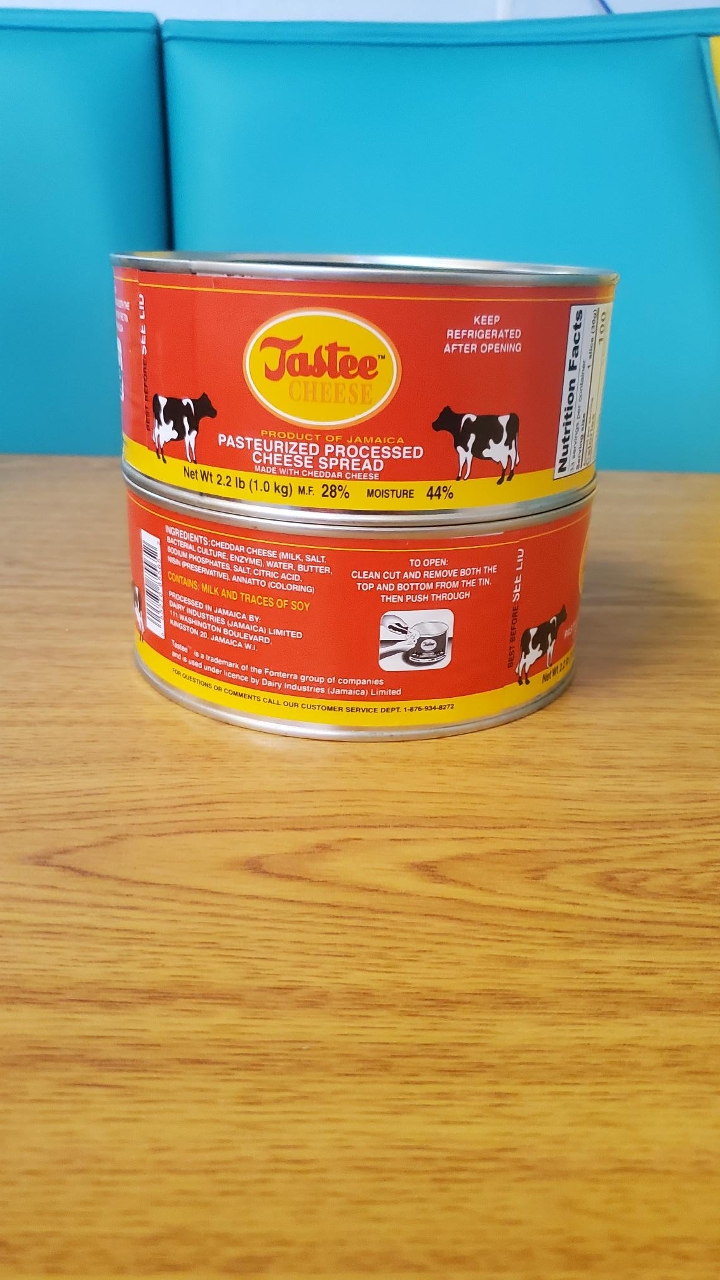 Jamaican Tastee Cheddar Cheese.