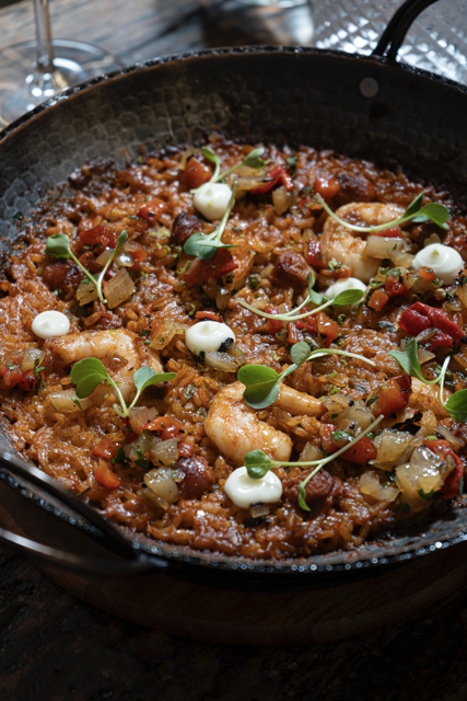 Paella Shrimp & Chistorras Special.