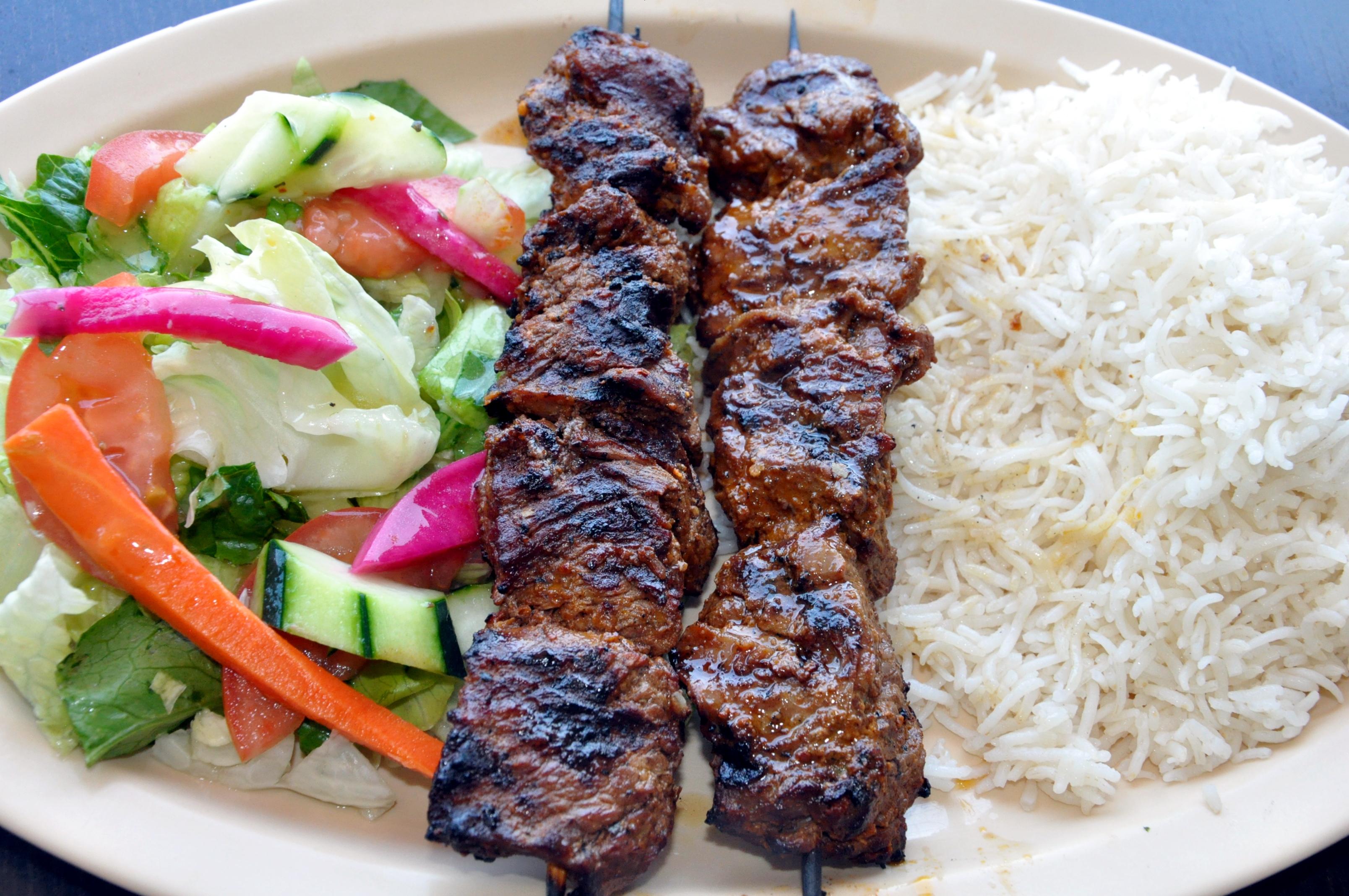 1B. Grilled Beef Kabob.