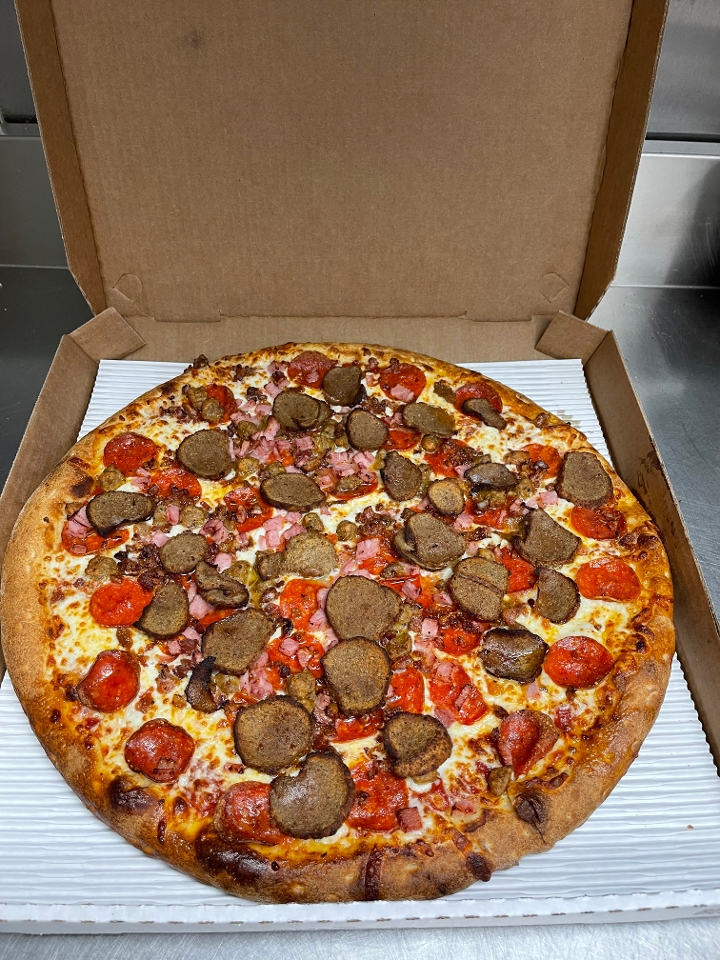 14in LARGE MEATLOVERS SPECIALTY PIZZA.