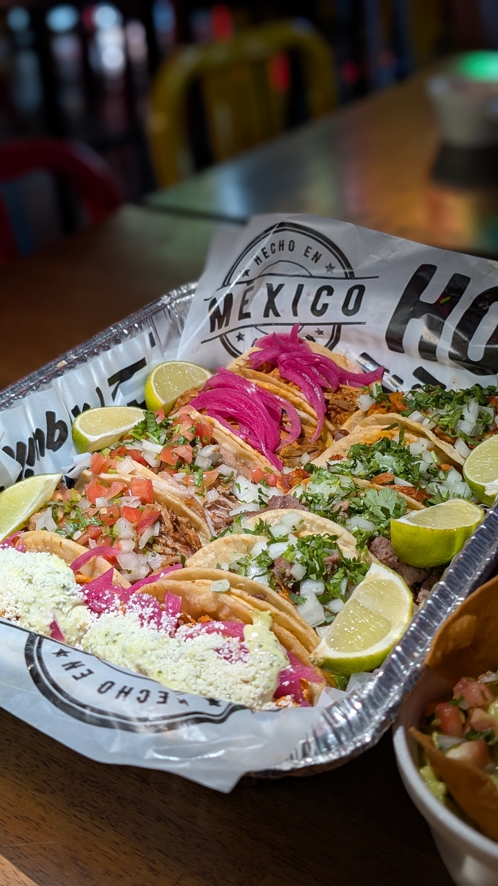 Classic Party Taco Box (10 Tacos, Guacamole, Chips & Salsa).